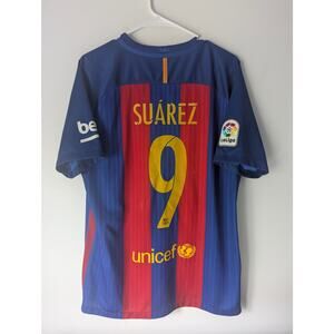 Barcelona 2016-17 Suarez Jersey Large Soccer Football Shirt
